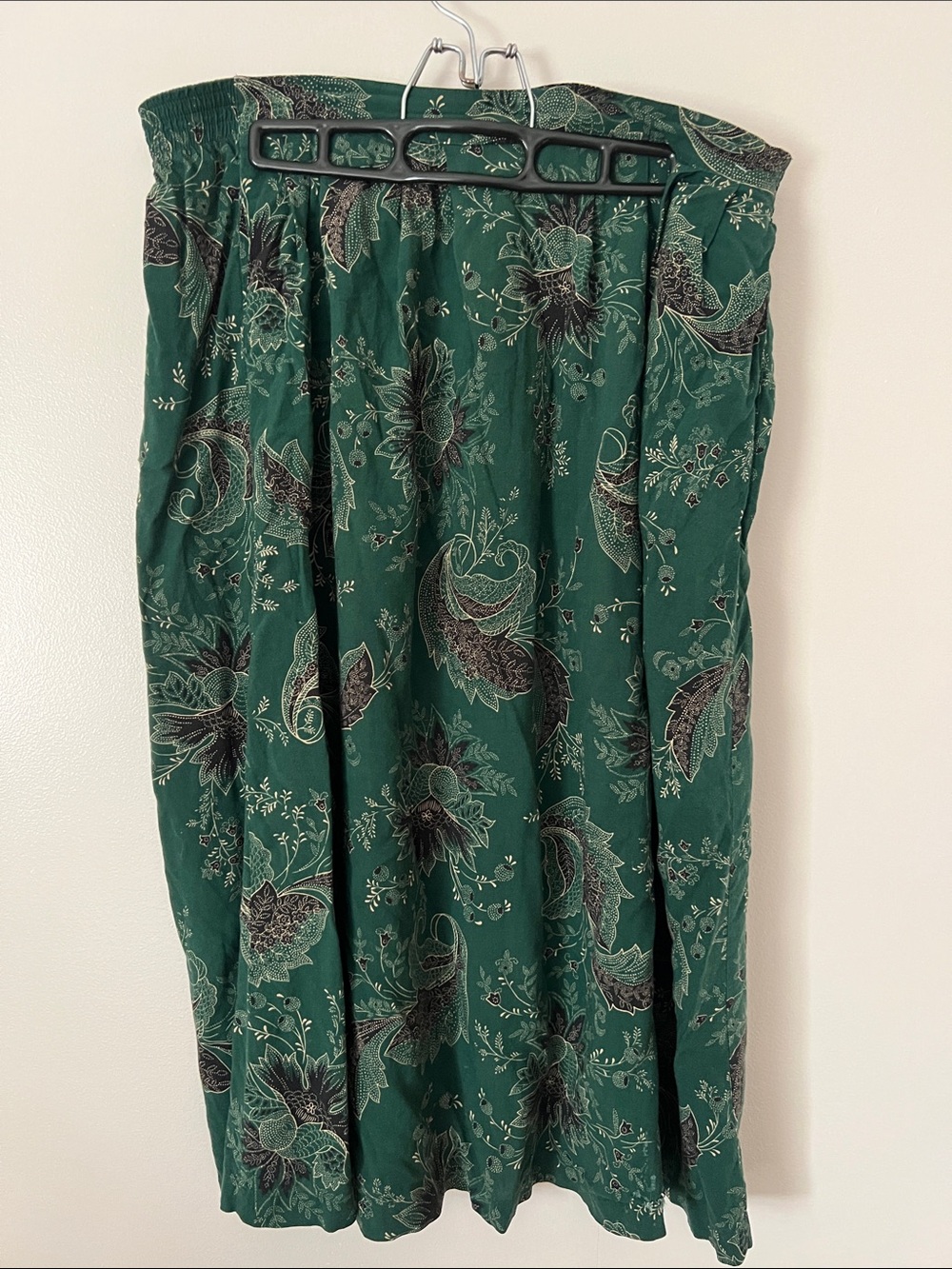 Green Paisley Midi Skirt - imperfect!